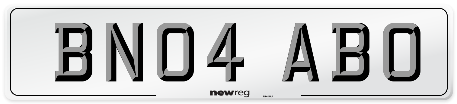 BN04 ABO Number Plate from New Reg